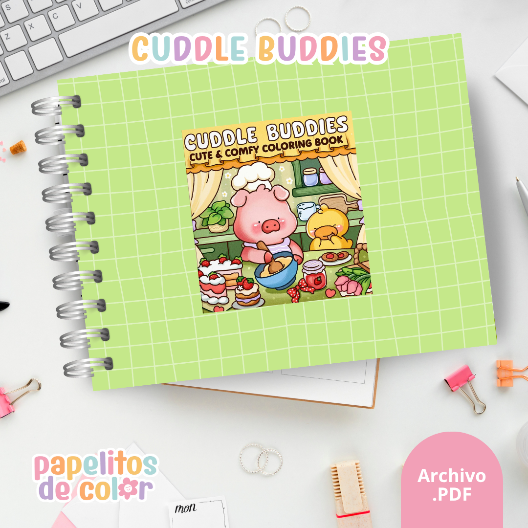 🧸 Libro para Pintar Cuddle Buddies✨