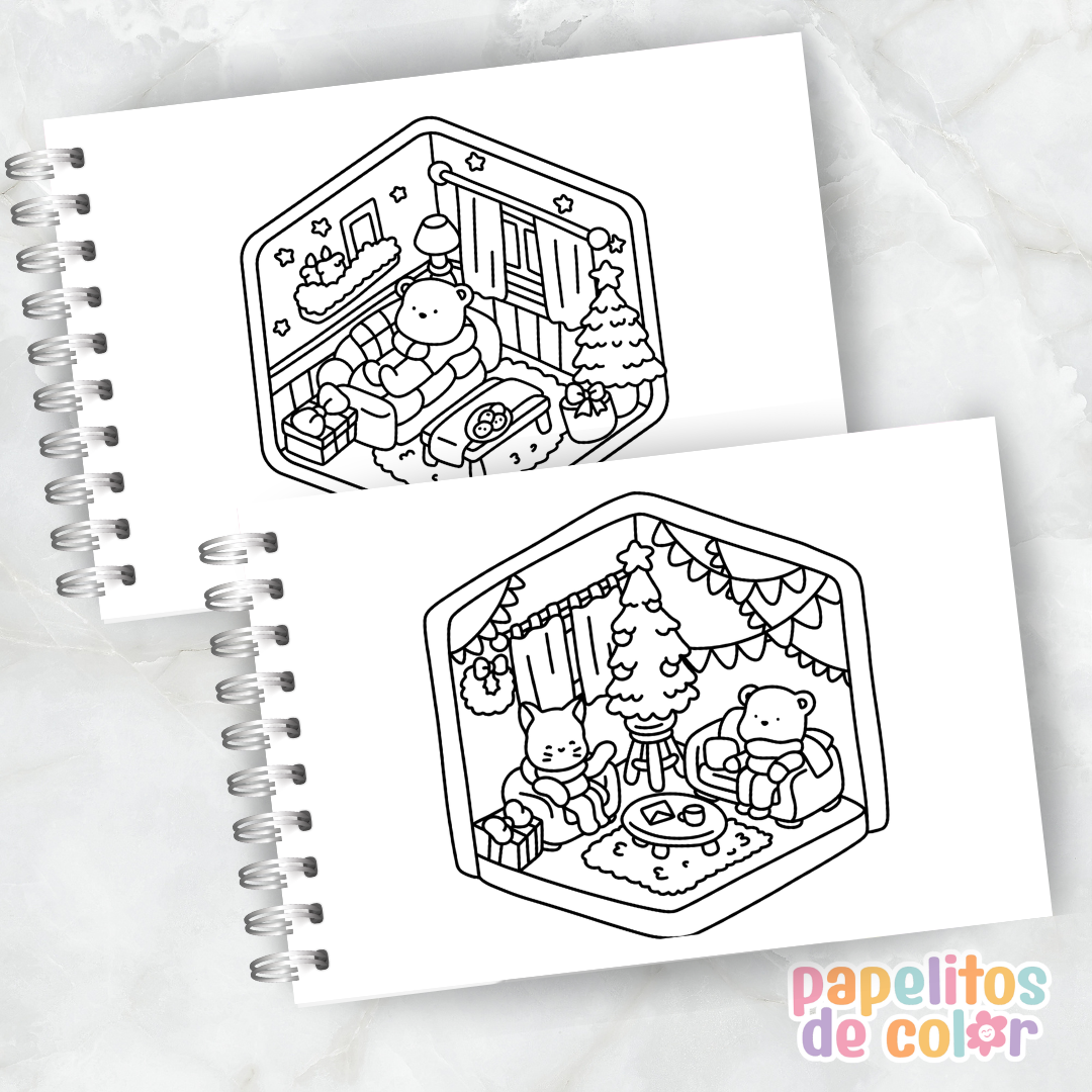 🎄 Libro para Pintar Xmas Corner✨