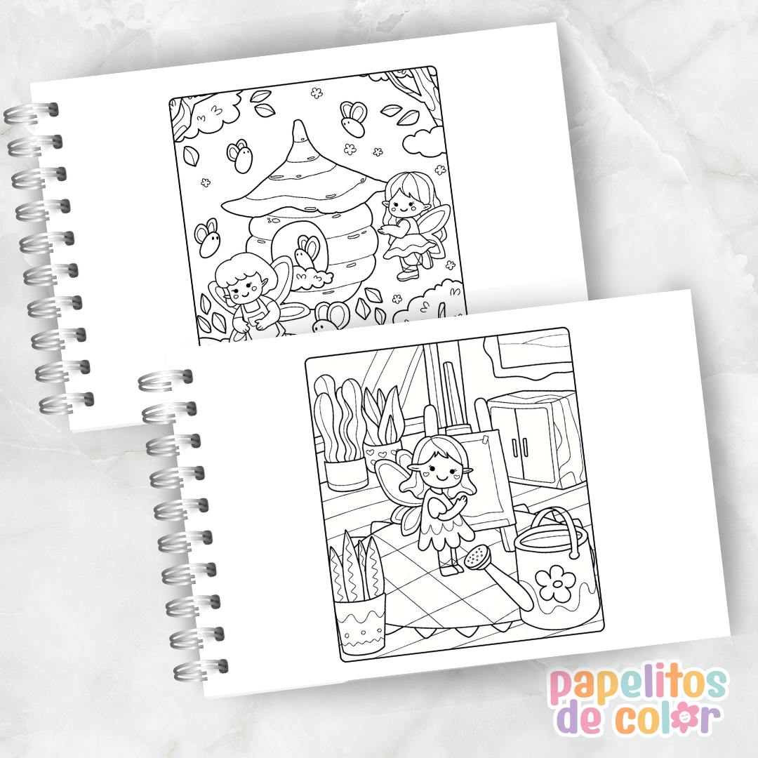 🧚‍♀️ Libro para Pintar Cozy Fairy✨