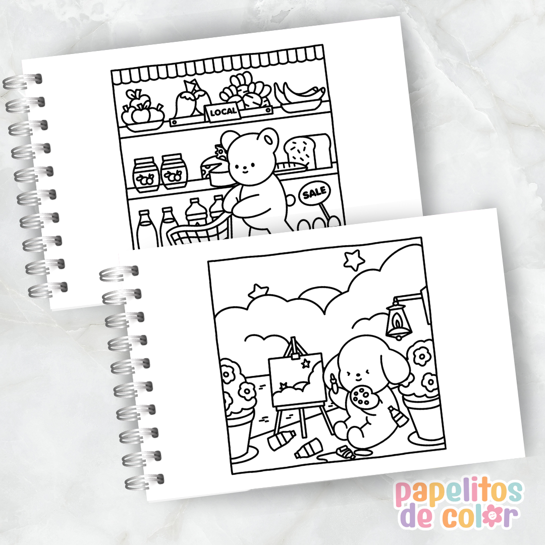 ☁️ Libro para Pintar Comfy Days 2✨