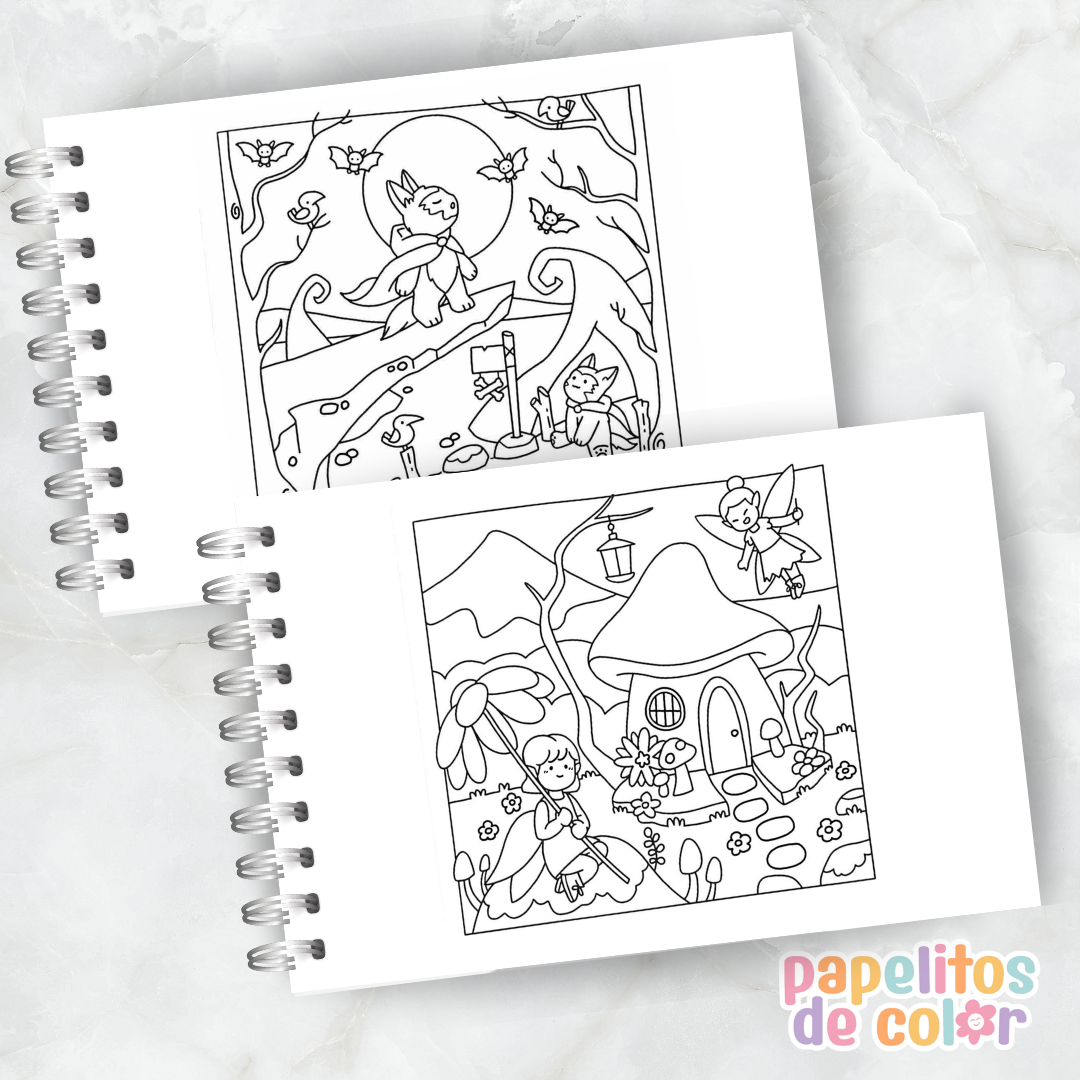 🧙‍♂️✨ Libro para pintar mystical world ✨🐉