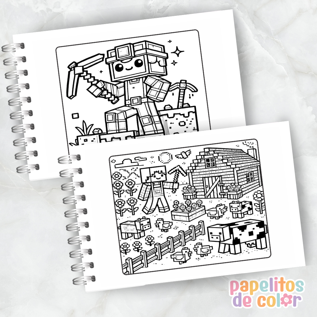 ⛏️🟩 Libro para pintar Minecraft 🟩🎨
