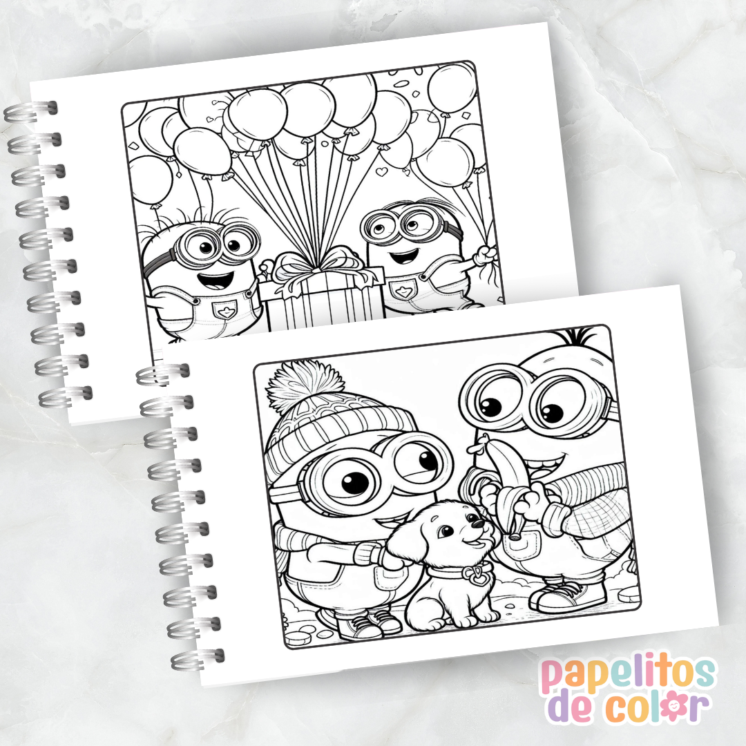 🍌💛 Libro para pintar Minions 💛🍌