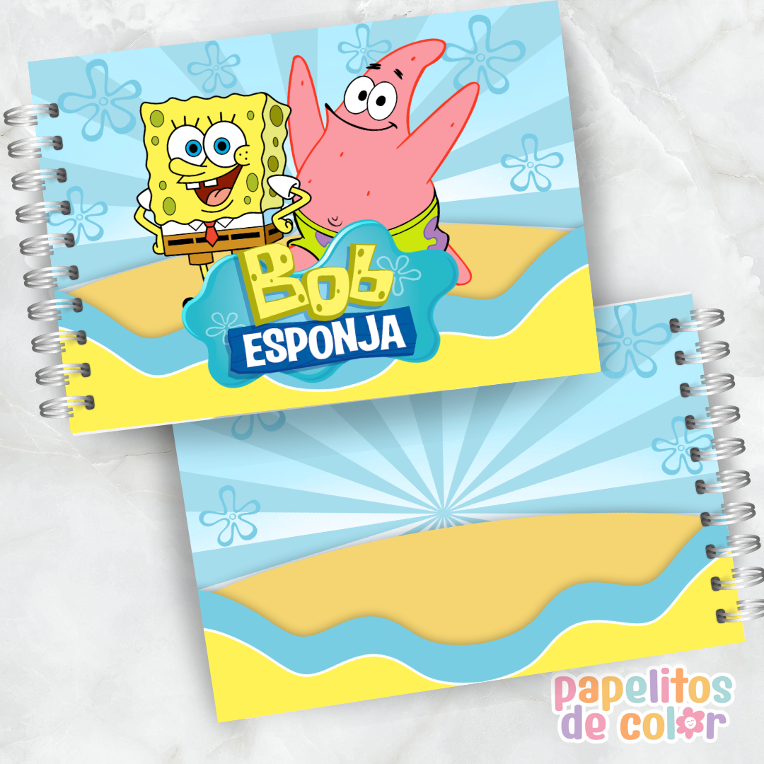 🌊🍍 Libro para pintar Bob Esponja🍍🌊