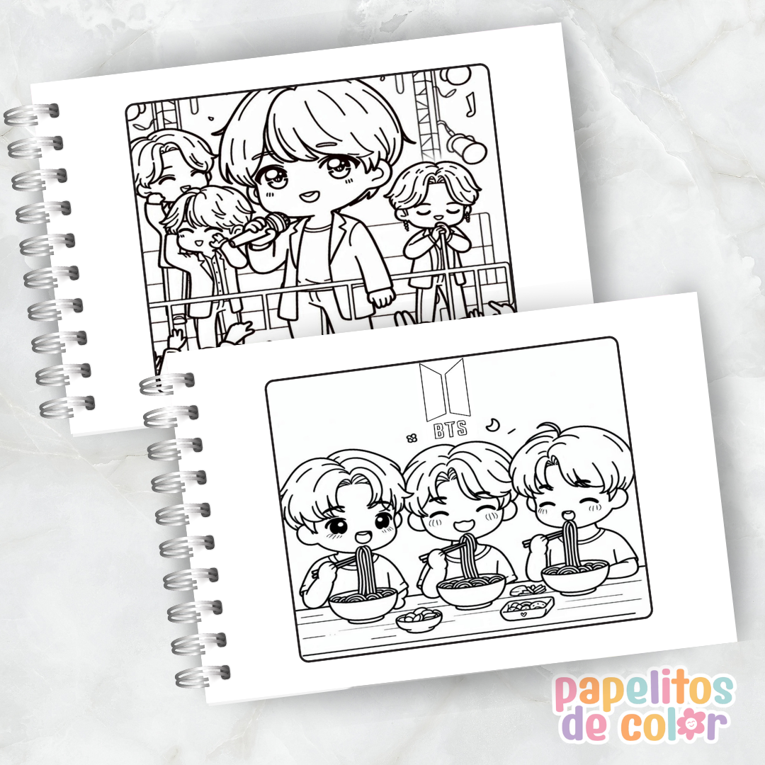 🎤✨ Libro para pintar BTS ✨🎤