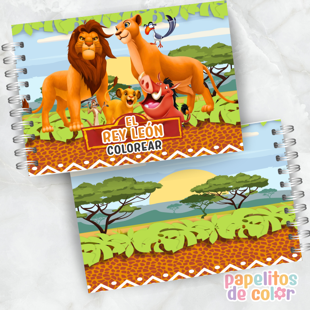 🦁🌿 Libro para pintar Rey León 🌿🦁