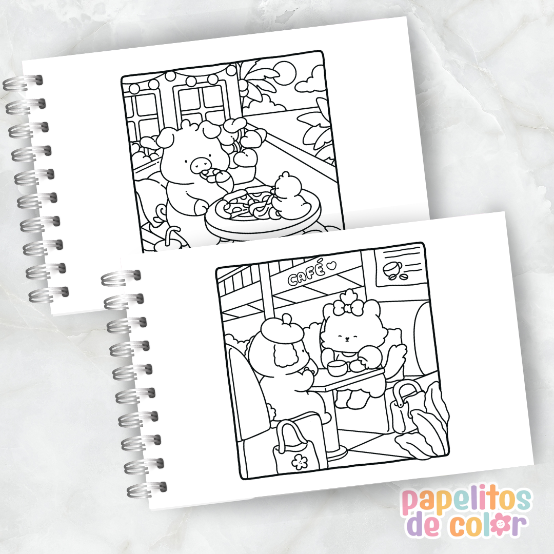 🧸 Libro para Pintar Cuddle Buddies✨