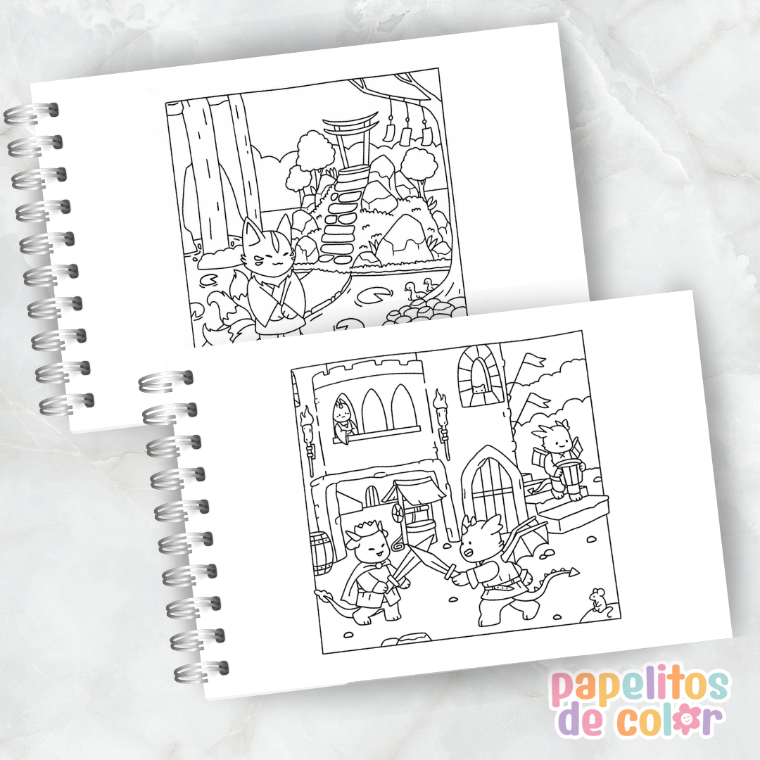 🧙‍♂️✨ Libro para pintar mystical world ✨🐉