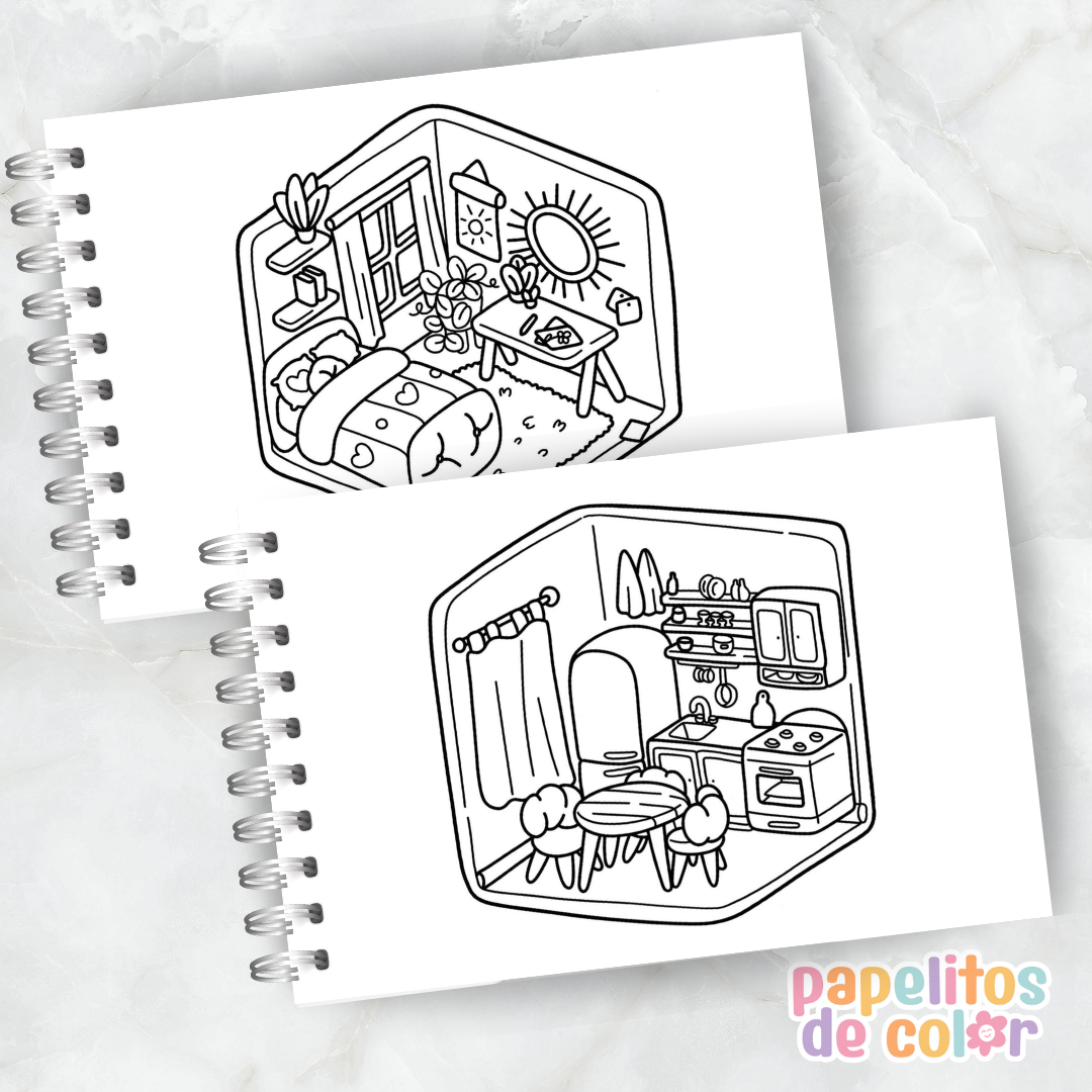 🏡 Libro para Pintar Cozy Corners 2✨