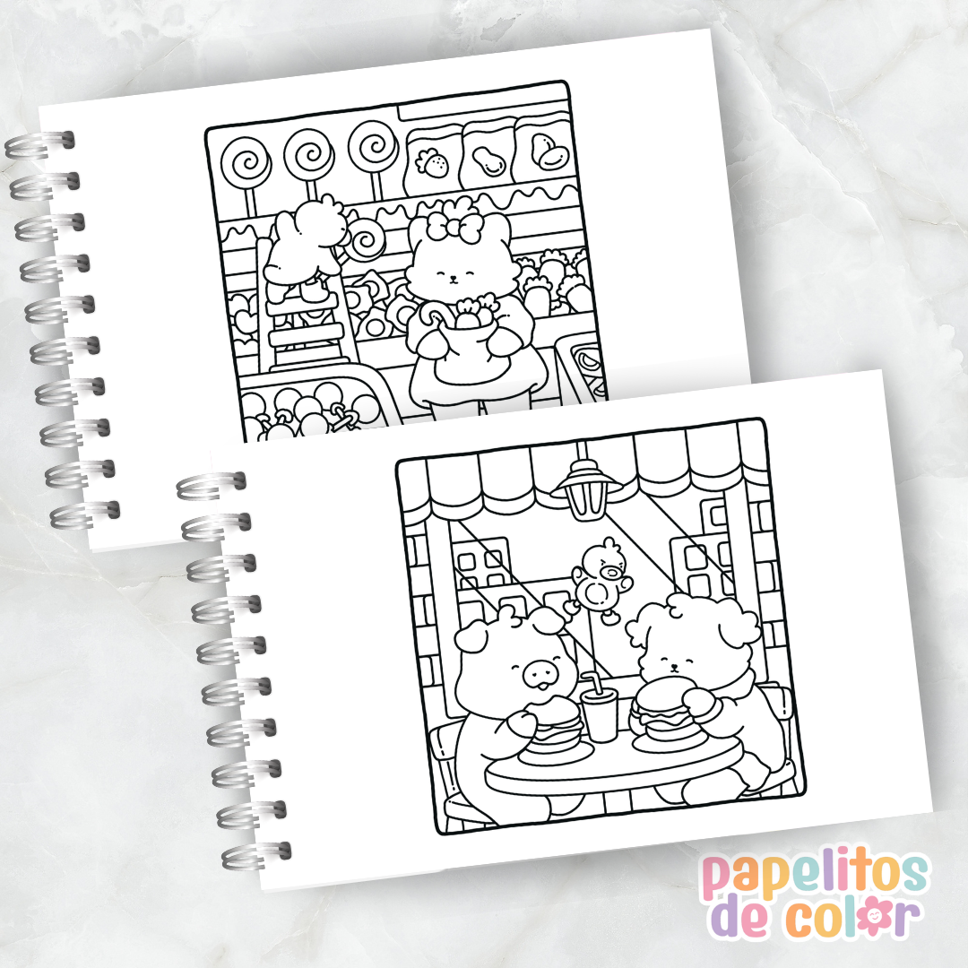 🧸 Libro para Pintar Cuddle Buddies✨