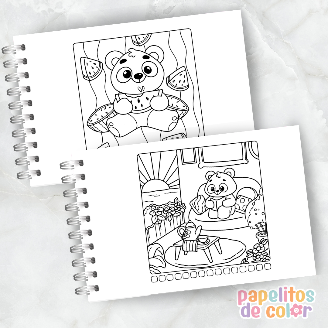 🐼 libro para Pintar Happy Colors Pandita 🌈✨