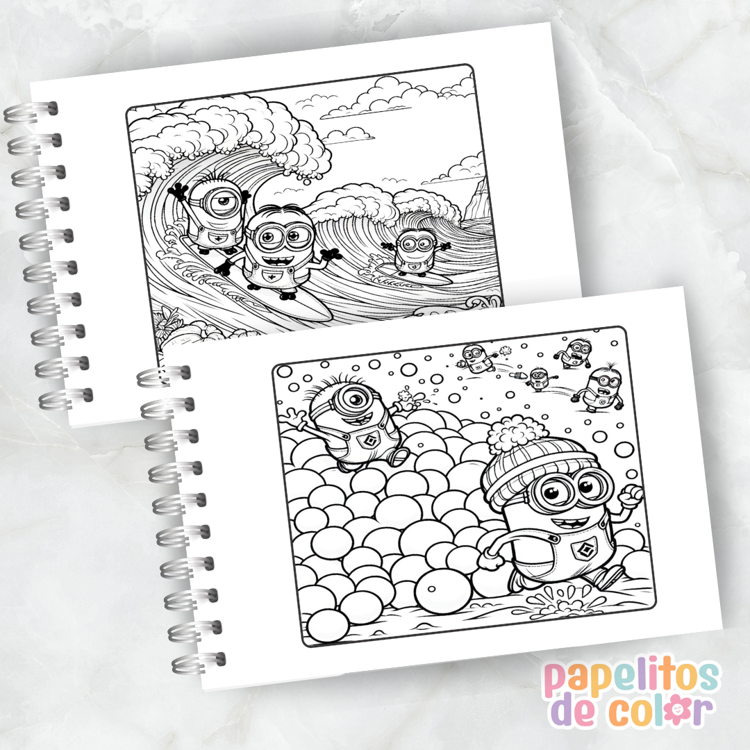 🍌💛 Libro para pintar Minions 💛🍌