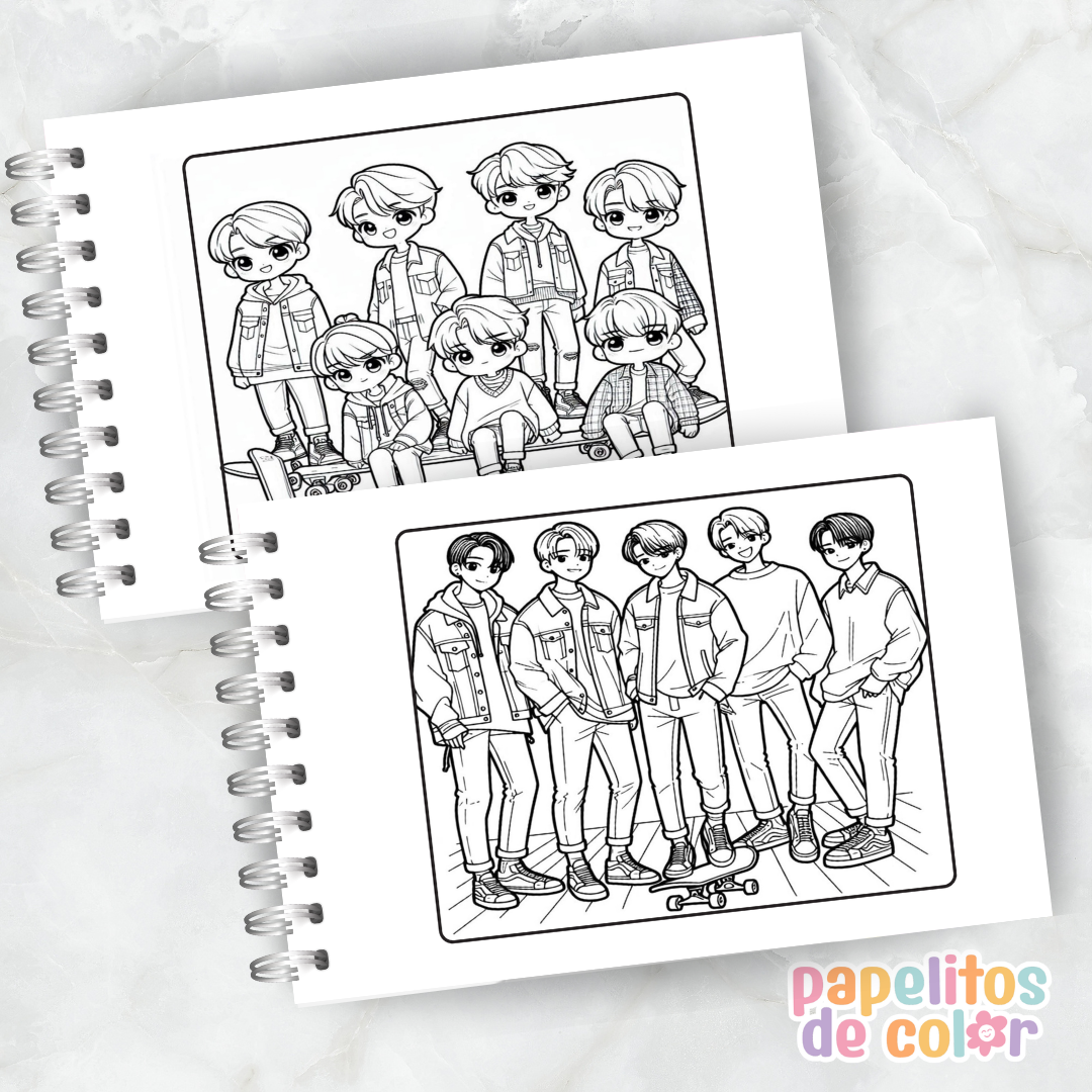 🎤✨ Libro para pintar BTS ✨🎤
