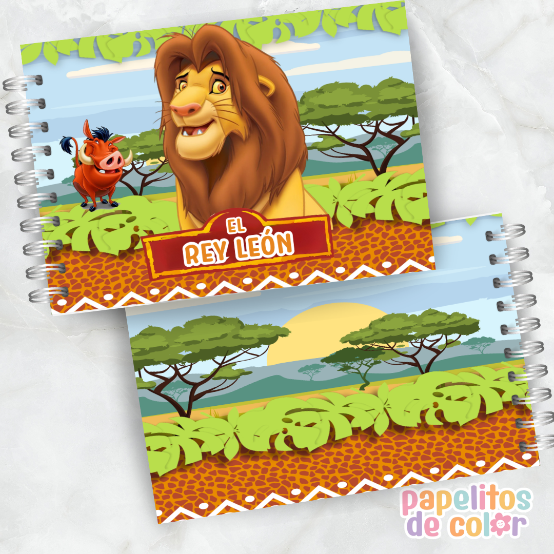 🦁🌿 Libro para pintar Rey León 🌿🦁