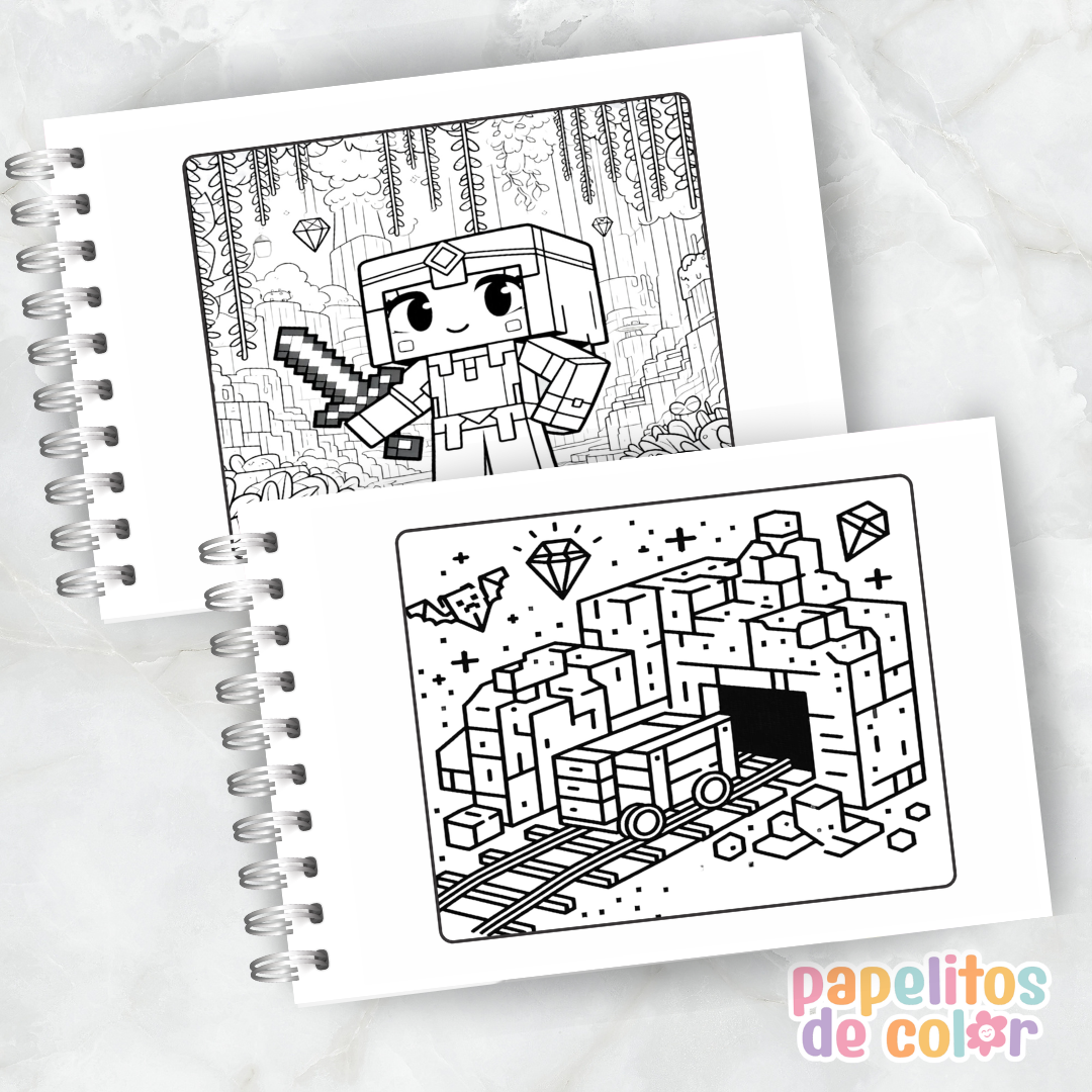 ⛏️🟩 Libro para pintar Minecraft 🟩🎨