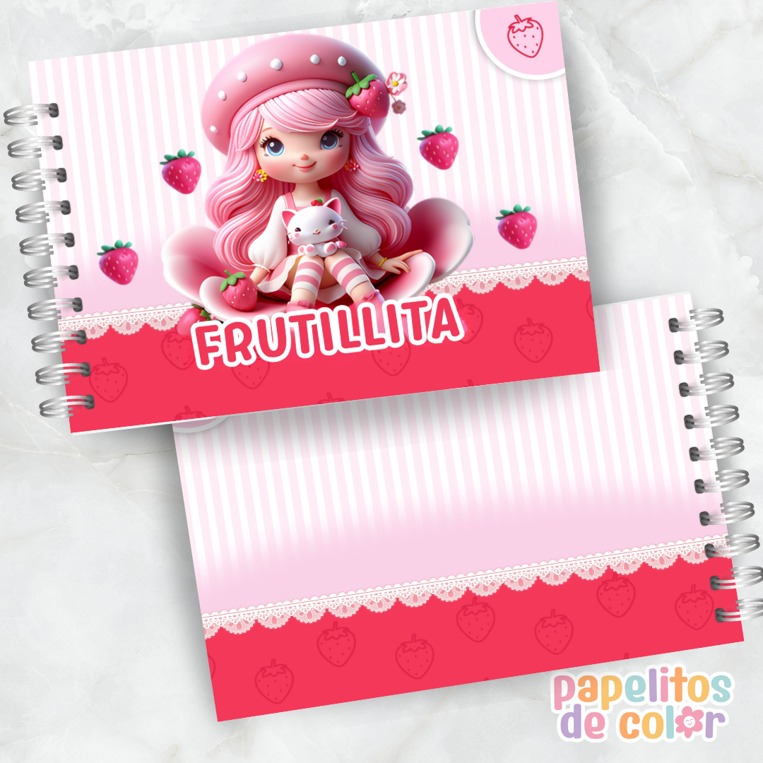 🍓💖 Libro para pintar Frutillita💖🍓