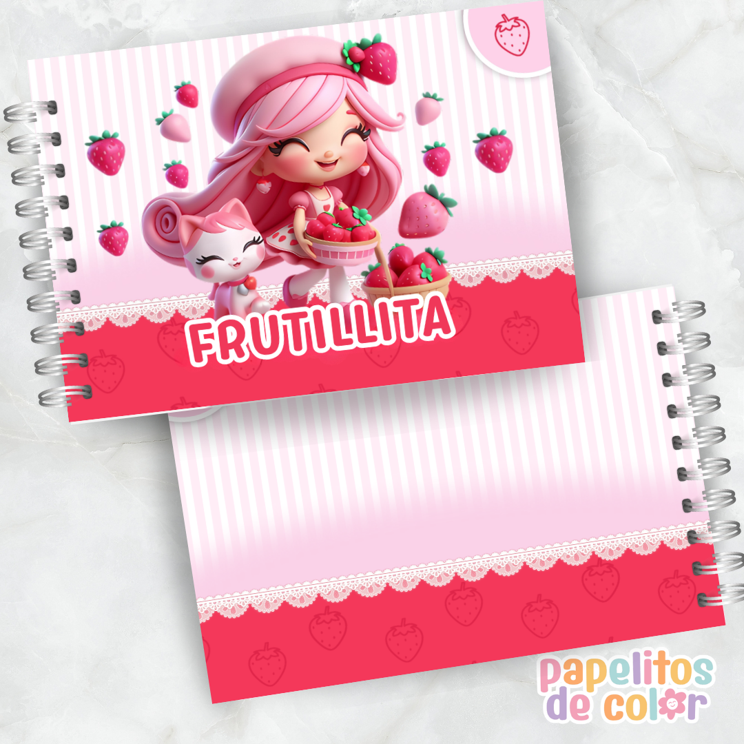 🍓💖 Libro para pintar Frutillita💖🍓