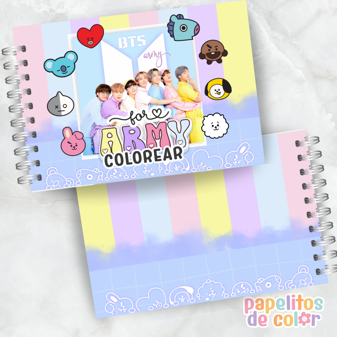 🎤✨ Libro para pintar BTS ✨🎤