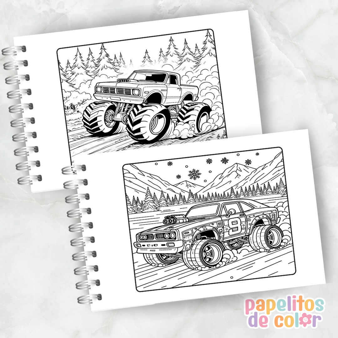 🏎️🔥 Libro para pintar Hot Wheels 🔥🏎️