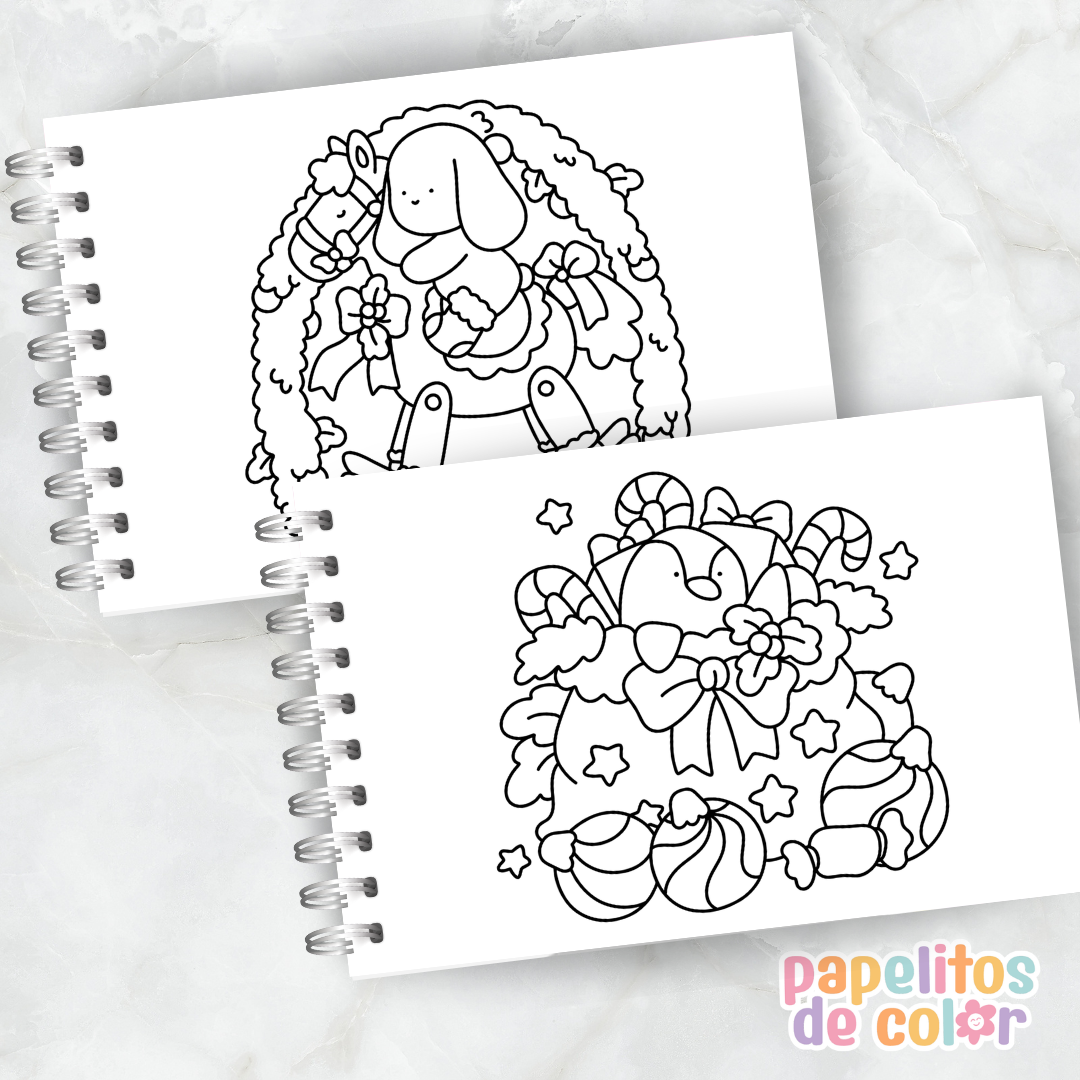 🎄 Libro para Pintar Xmas Corner✨