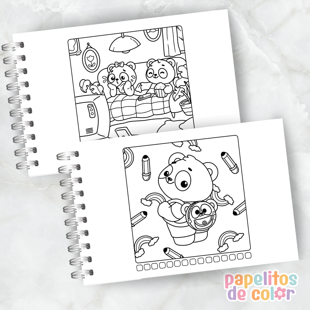 🐼 libro para Pintar Happy Colors Pandita 🌈✨