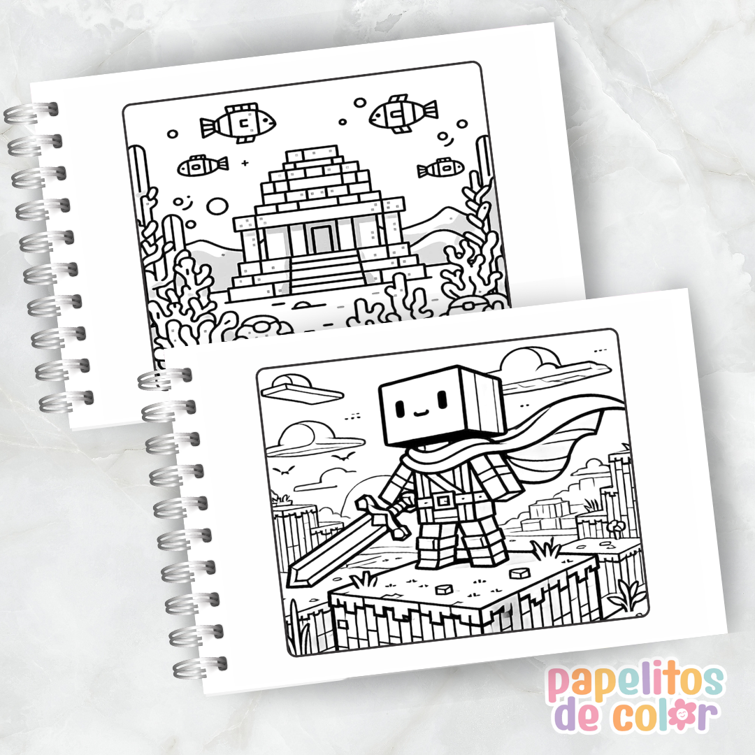 ⛏️🟩 Libro para pintar Minecraft 🟩🎨