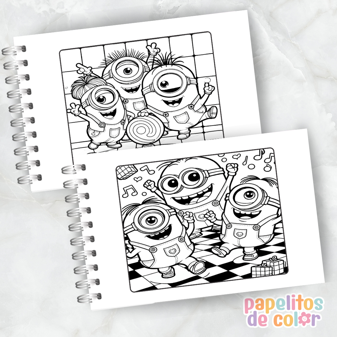 🍌💛 Libro para pintar Minions 💛🍌