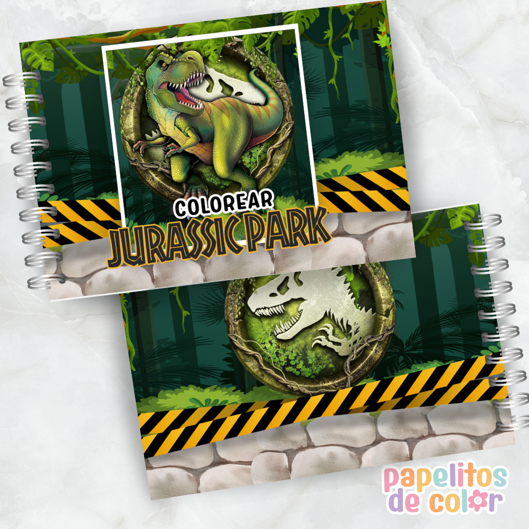 🦖🌿 Libro para pintar Jurassic Park 🌿🦖