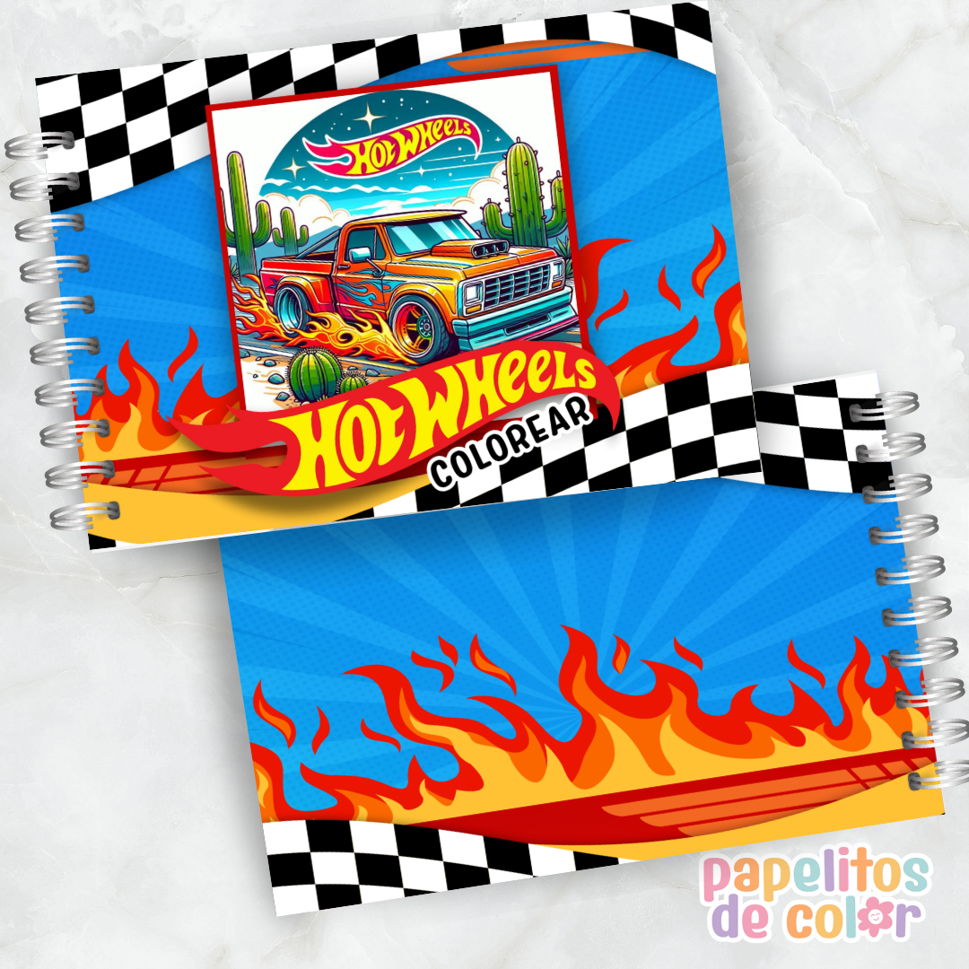 🏎️🔥 Libro para pintar Hot Wheels 🔥🏎️