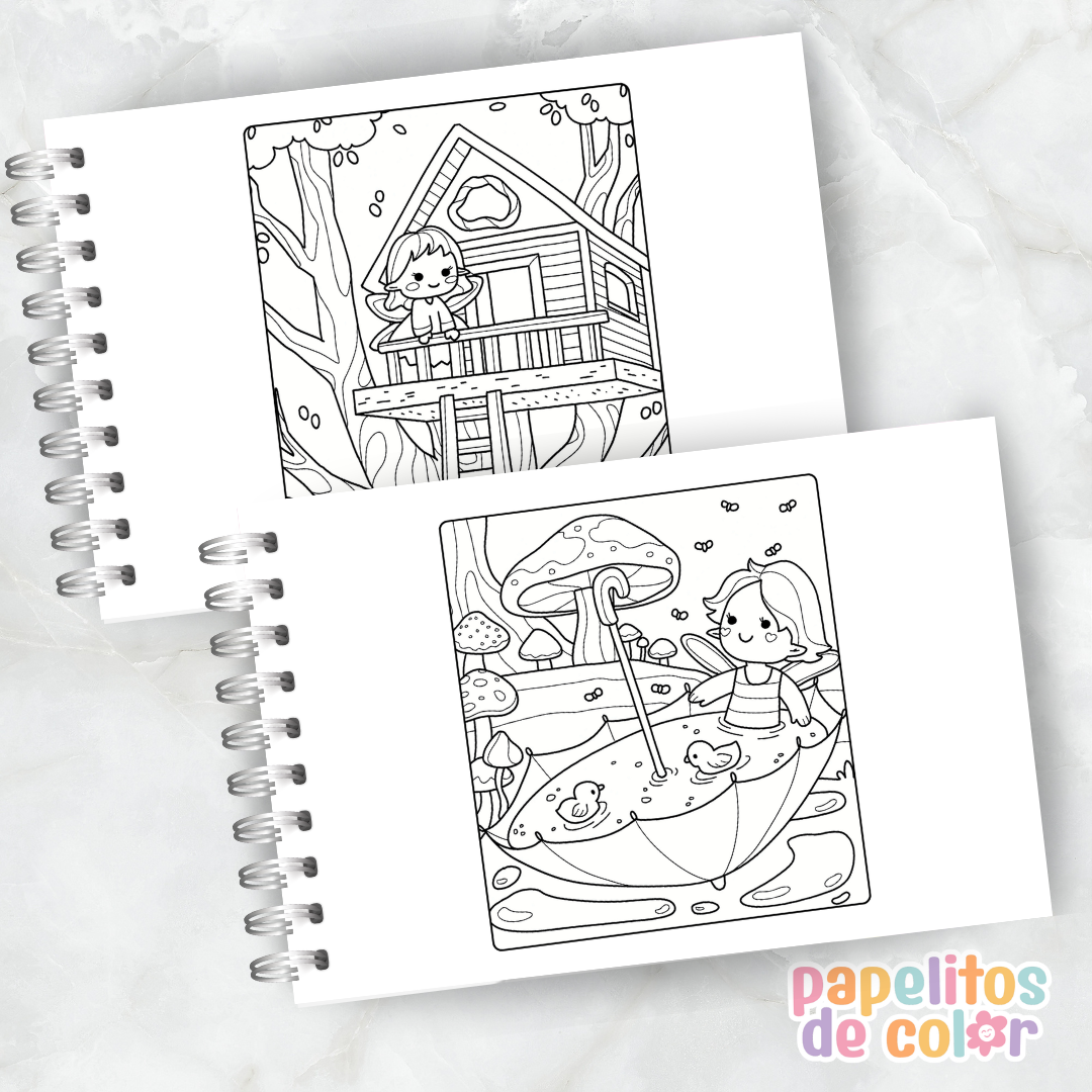 🧚‍♀️ Libro para Pintar Cozy Fairy✨