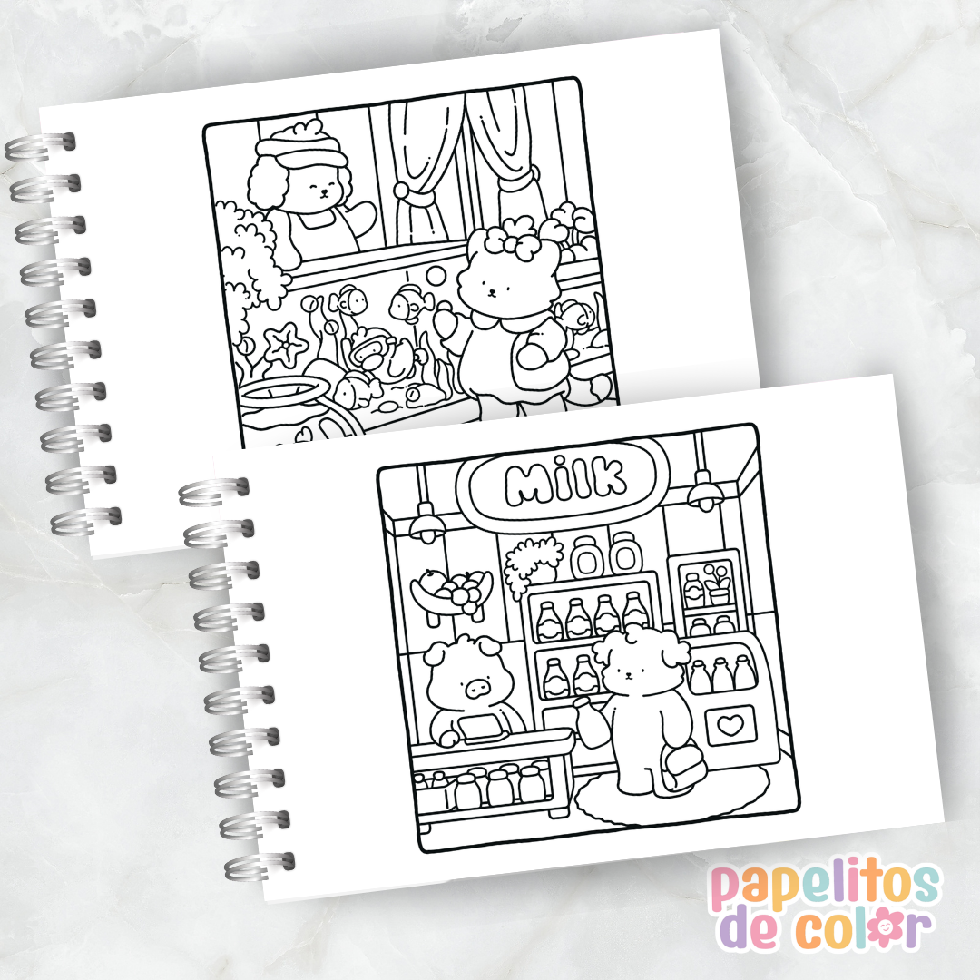 🧸 Libro para Pintar Cuddle Buddies✨
