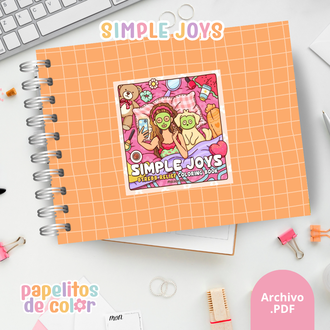 🌼 Libro para Pintar Simple Joys✨