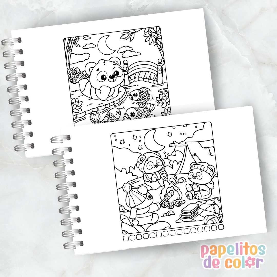 🐼 libro para Pintar Happy Colors Pandita 🌈✨