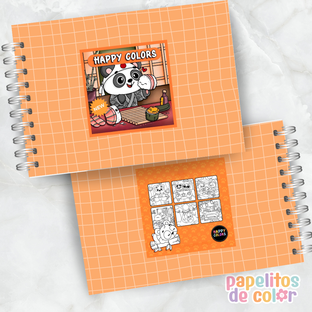 🐼 libro para Pintar Happy Colors Pandita 🌈✨