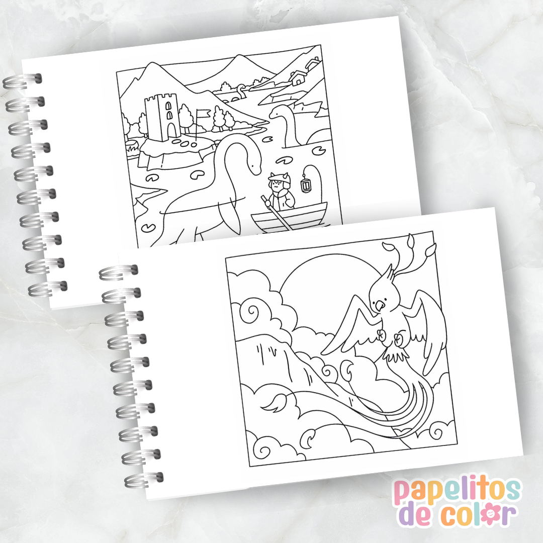 🧙‍♂️✨ Libro para pintar mystical world ✨🐉