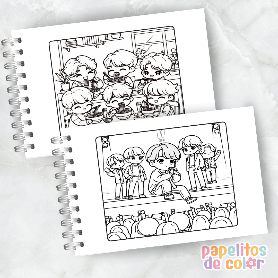 🎤✨ Libro para pintar BTS ✨🎤