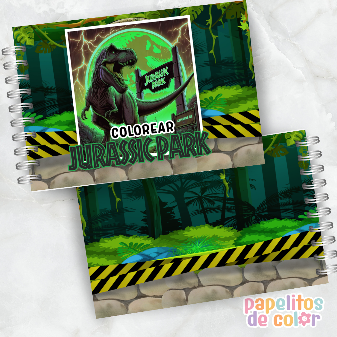🦖🌿 Libro para pintar Jurassic Park 🌿🦖