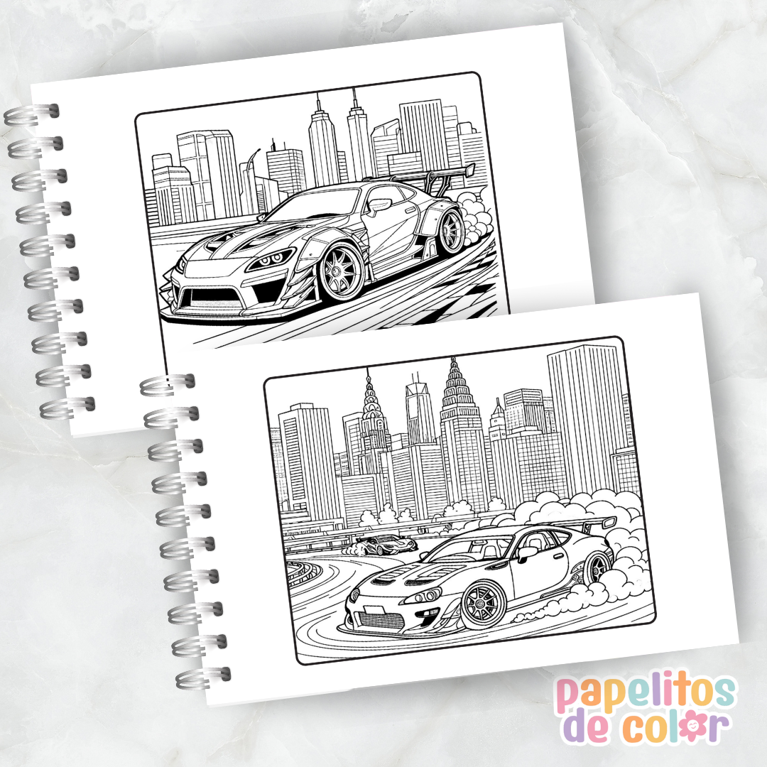 🏎️🔥 Libro para pintar Hot Wheels 🔥🏎️