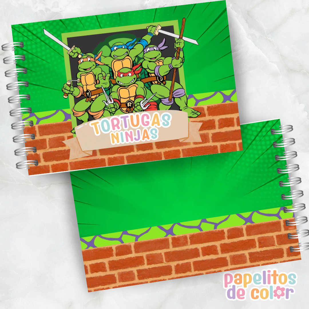 🐢🥷 Libro para pintar Tortugas Ninja 🥷🐢