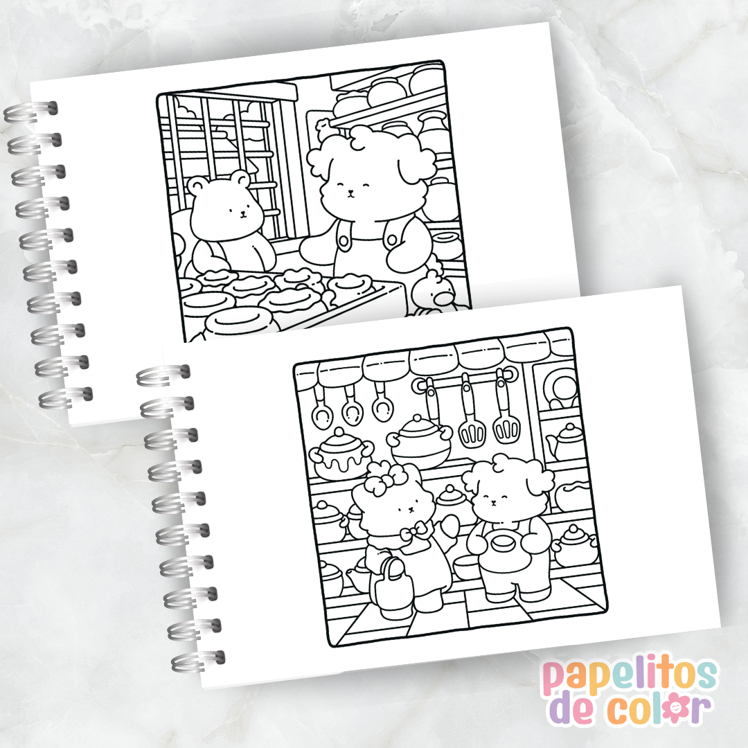 🧸 Libro para Pintar Cuddle Buddies✨