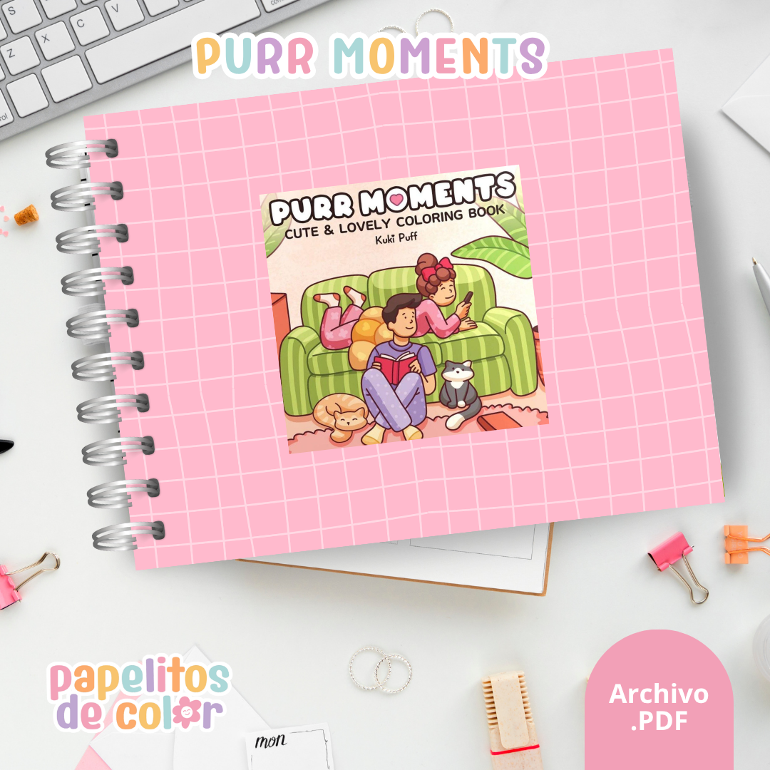 🐱 Libro para Pintar Purr Moments✨
