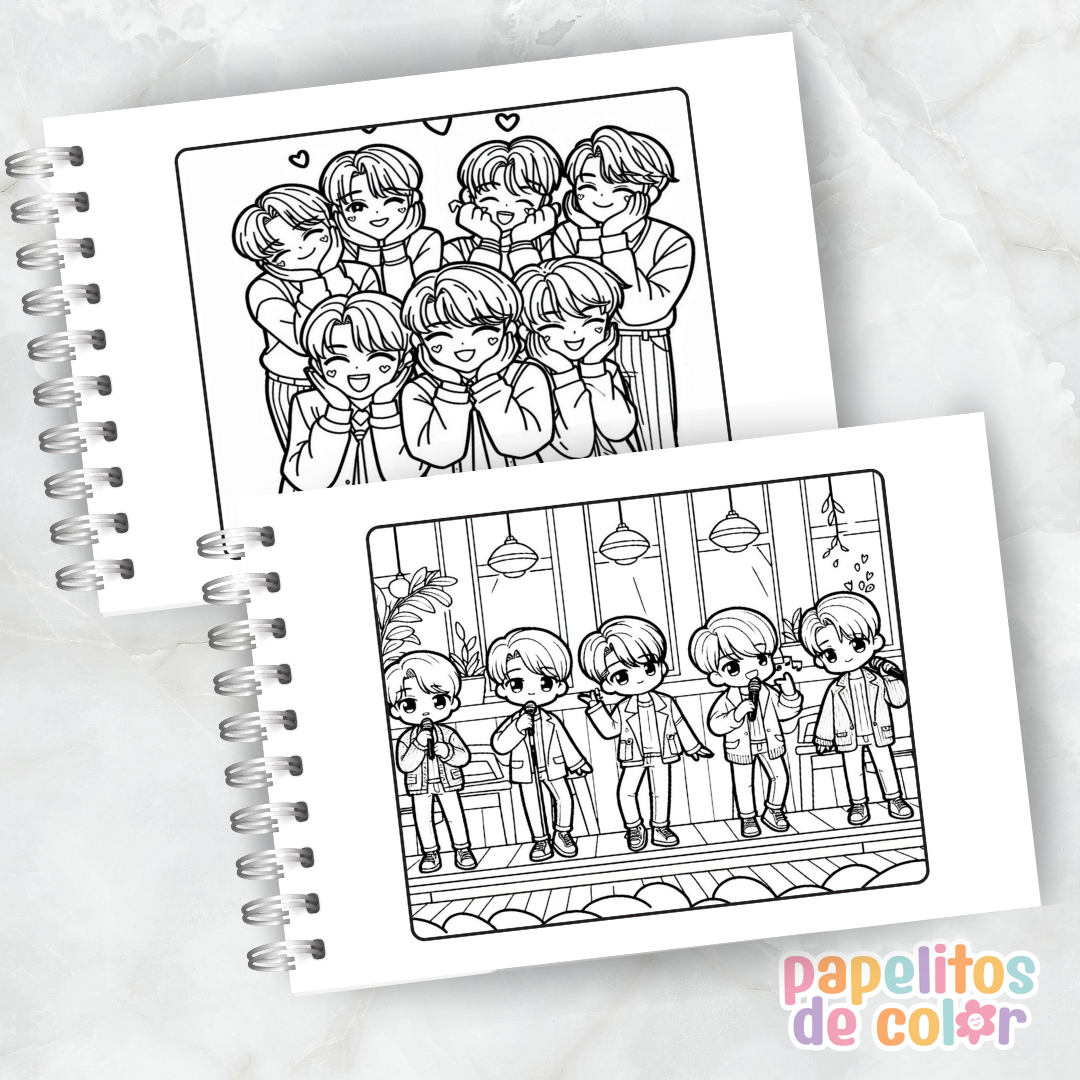 🎤✨ Libro para pintar BTS ✨🎤
