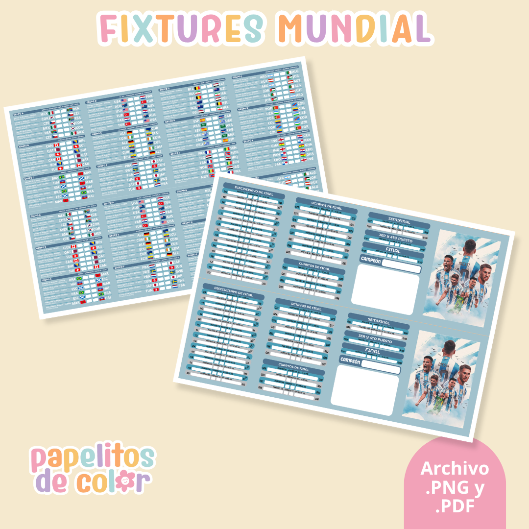 ⚽🐐 Fixture Mundial 2026 Messi COMPLETO– Edición Exclusiva 🐐⚽