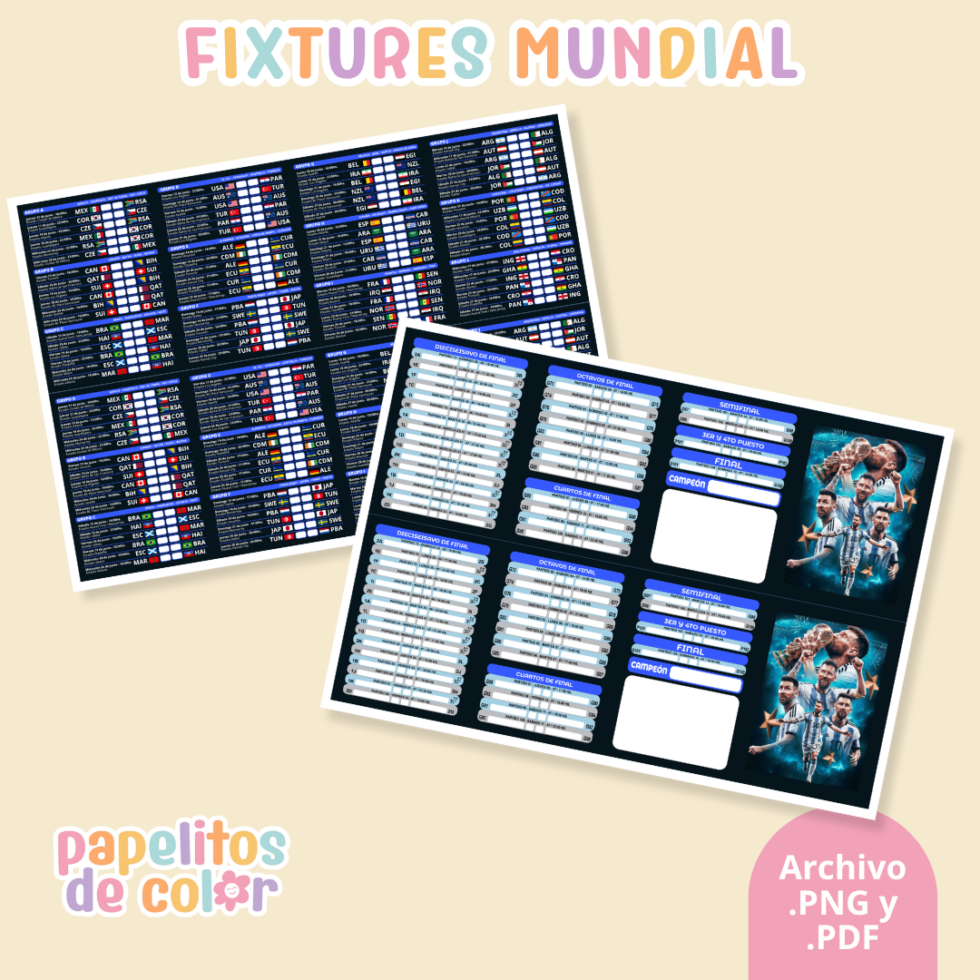 ⚽🐐 Fixture Mundial 2026 Messi COMPLETO– Edición Exclusiva 🐐⚽