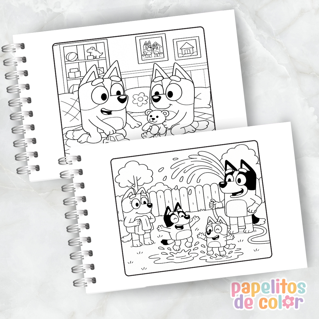💙✨ Libro para pintar Bluey ✨💙