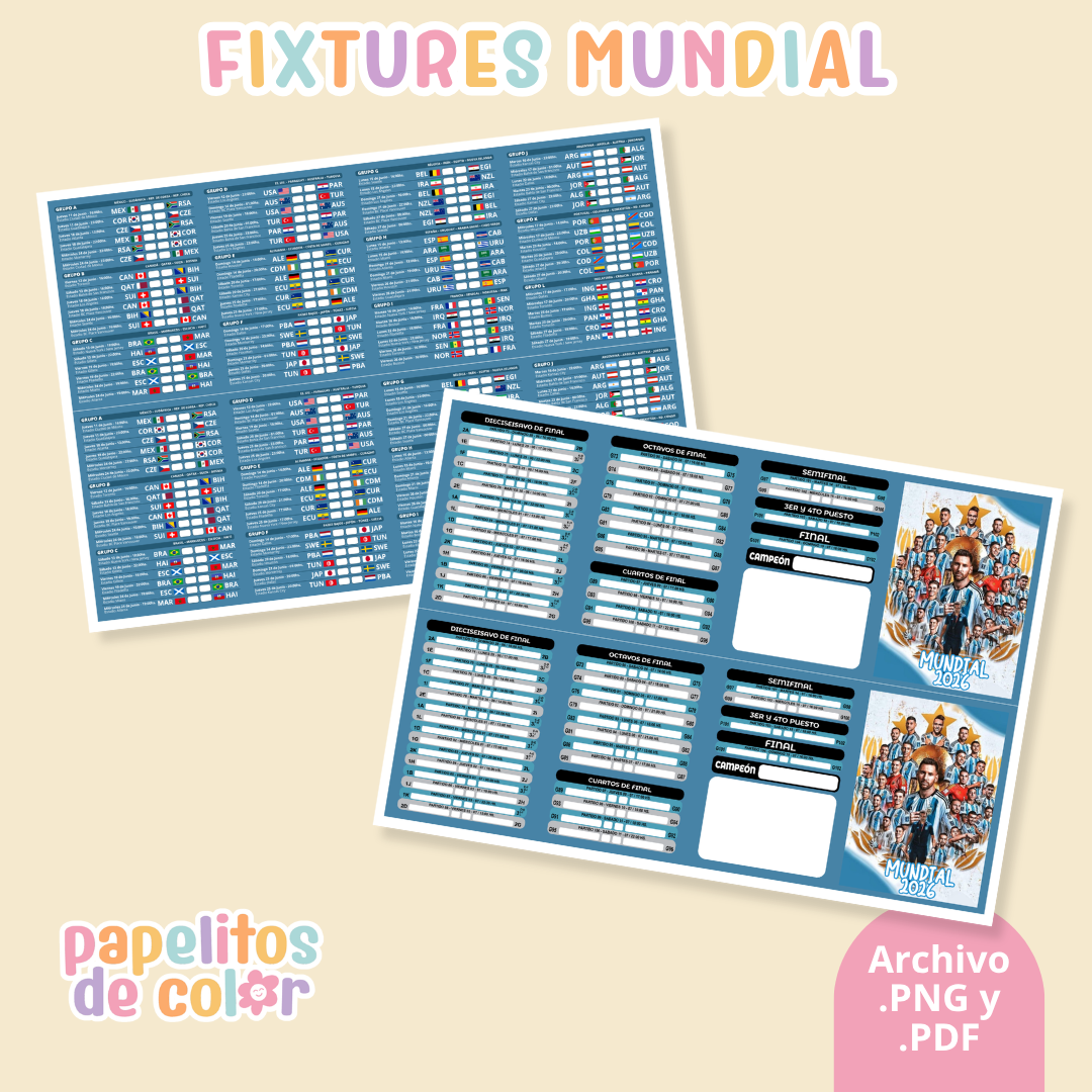 ⚽🐐 Fixture Mundial 2026 Messi COMPLETO– Edición Exclusiva 🐐⚽