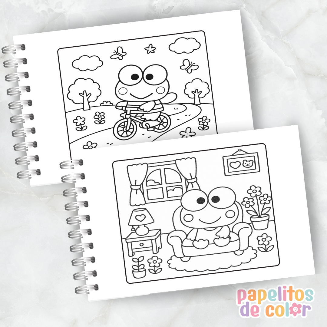 🐸✨ Libro para pintar Keroppi ✨🐸