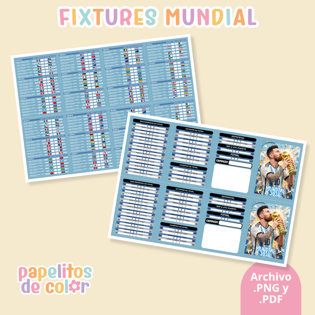 ⚽🐐 Fixture Mundial 2026 Messi COMPLETO– Edición Exclusiva 🐐⚽