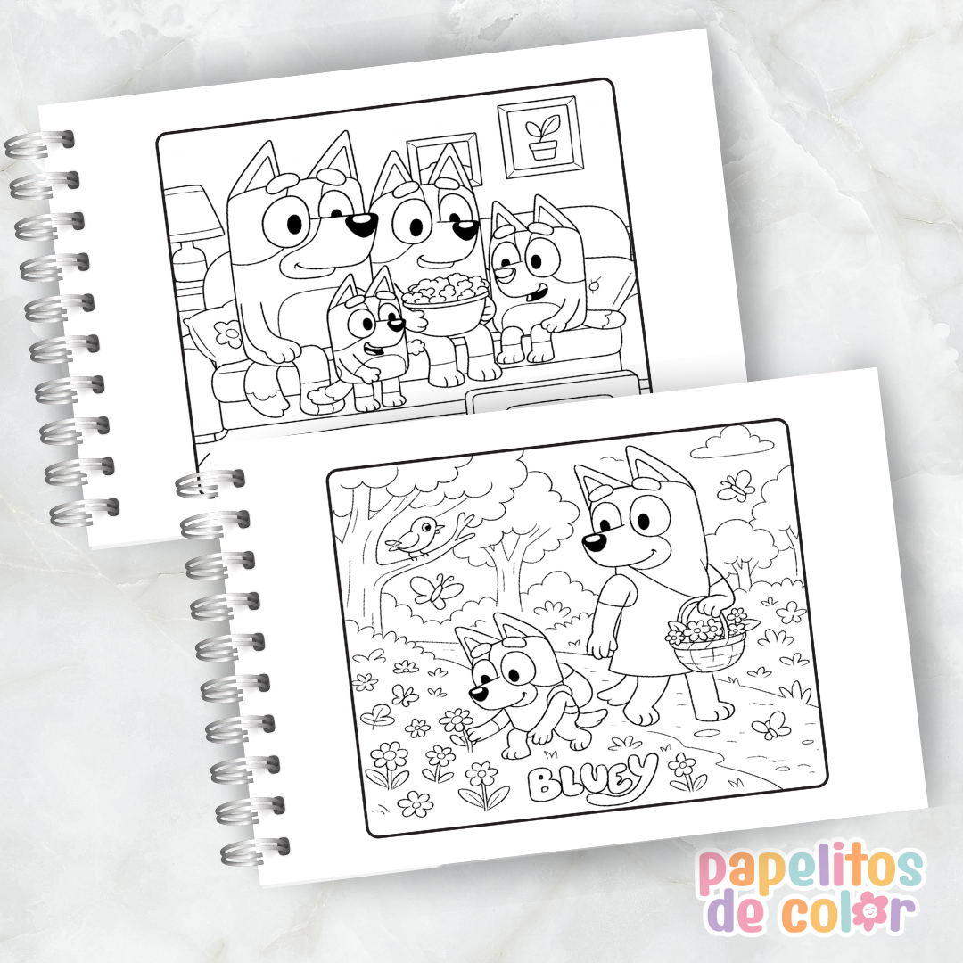 💙✨ Libro para pintar Bluey ✨💙