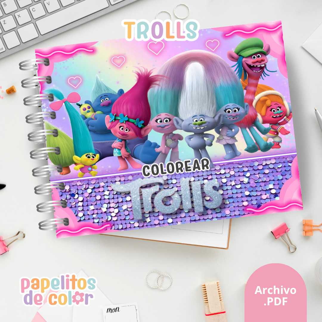🌈✨ Libro para pintar Trolls ✨🌈